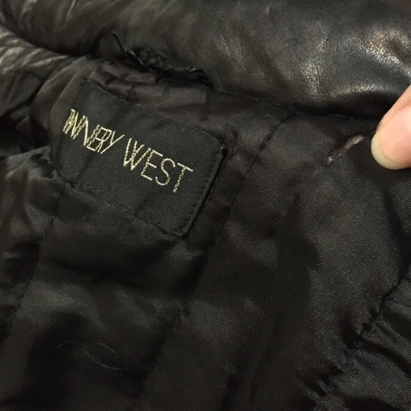 Vintage Leather Bomber Jacket Flaw Inside No Size - Picture 5 of 8